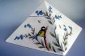 Hand Painted Pyramid Bluebird Urn