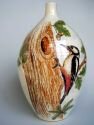 Woodpecker Hand Painted Urn