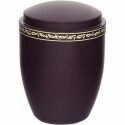 Samia Urn Burgundy with decor