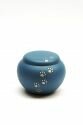 Round Blue Paw Pet Urn