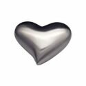 Modern Brushed Silver Heart