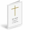 Gold Cross Memorial Card