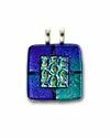 Blue/Silver Dichroic Pendant