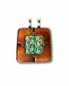 Orange/Gold Dichroic Pendant