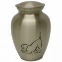 Solid Brass Dog Urn