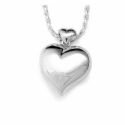 Offset Heart Keepsake Pendant