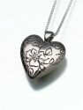 Floral White Bronze Heart